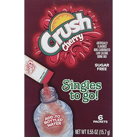 Cherry Crush Sugar Free Singles to Go! Box of 6 Packets by Crush