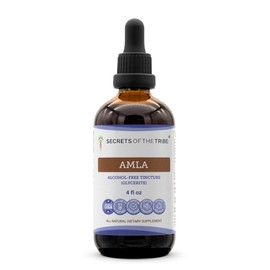Secrets of the Tribe Amla Tincture Alcohol-Free Extract, Amla (Emblica Officinalis) Dried Fruit 4 oz