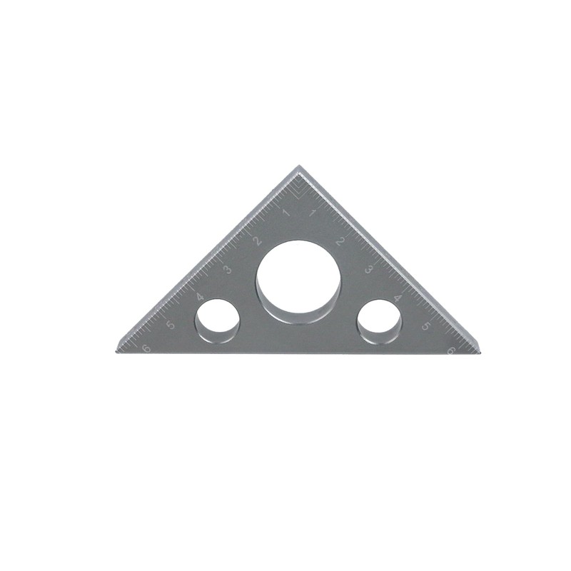 T Tulead 45 Degree Aluminum Alloy Ruler Triangle Woodworking Square