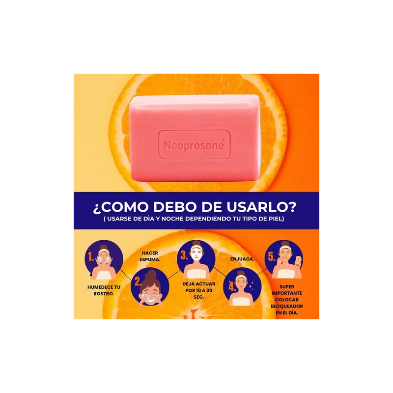 Jabón en Barra Neoprosona Vitamina C y Alfa Arbutina para
