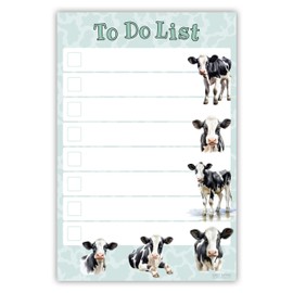 Cow Themed Sticky to Do List Notes| Cows Lover Gift Ideas for Girls and Women | Mom Teen Girls Cow Pattern Christmas Stocking Stuffer Notepad 4x6 50 Pages