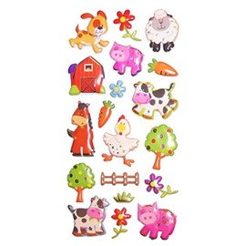 Greenbrier Foil Puffy Stickers ~ Country Adventures (19 Stickers, 1 Sheet)