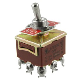uxcell® a12031300ux0399 Toggle Switch, 3PDT On/Off/On 3 Postion 9 Screw Terminals, AC 250V 15 Amp