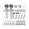 VEVOR 8FT Brushed Nickel Sliding Barn Door Hardware Kit, 330