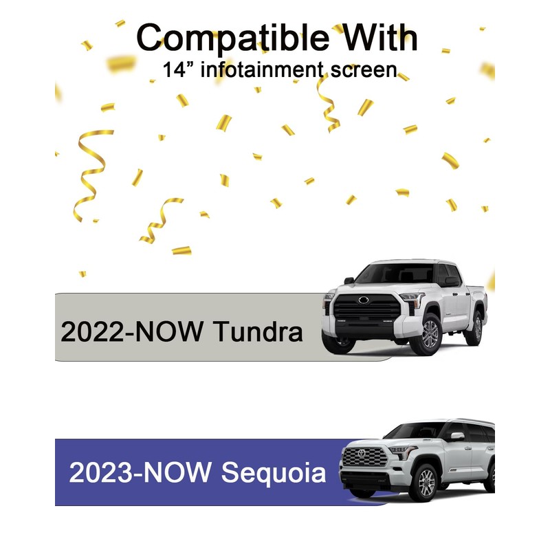 KOOGEN Tempered Glass Screen Protector for Toyota Tundra 2022-2026,Sequoia 2023-2026,Infotainment