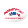 CafePress Firecracker Oval Car Bumper Sticker