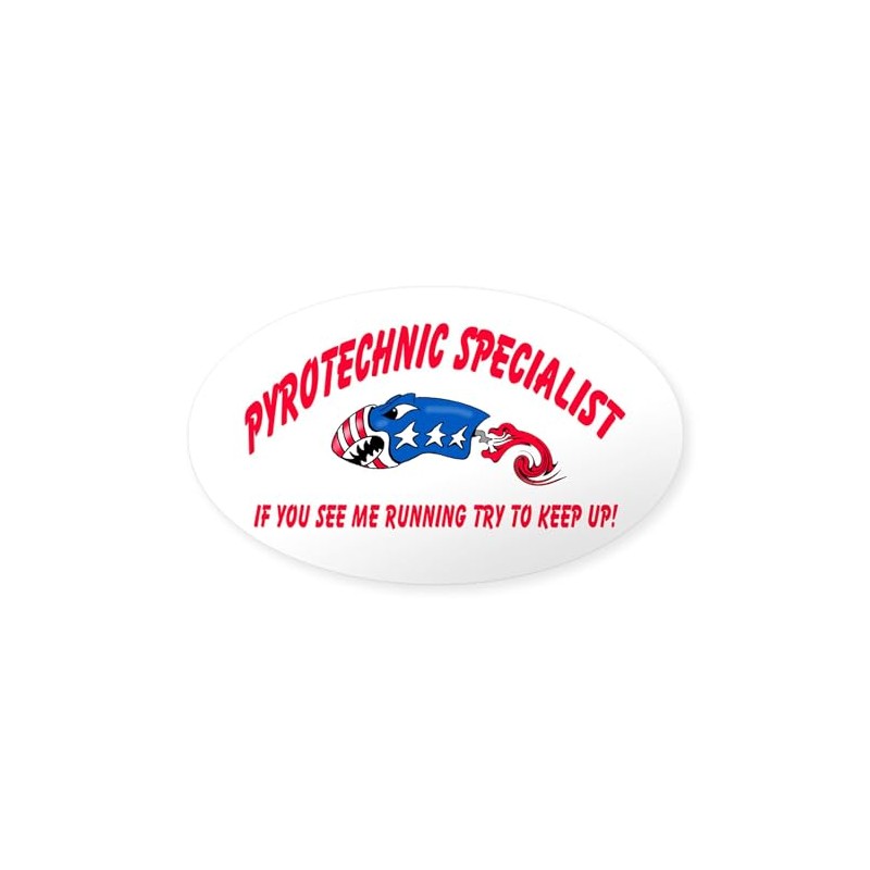 CafePress Firecracker Oval Car Bumper Sticker