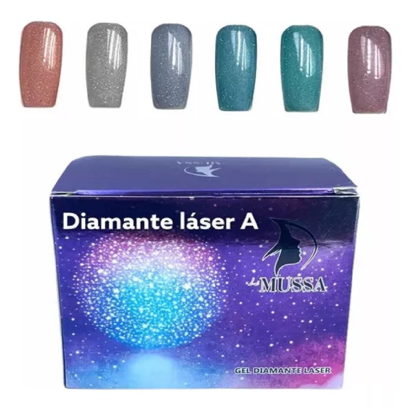 Lé Mussa Gama Gel Uv Para Uñas Efecto Diamante Láser