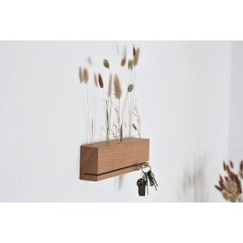 anaan Edge Wooden Key Holder, Dried Flower Stand, Flowergram, Key Holder, Wall Design (30 cm)