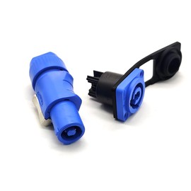 GXMRHWY YF24 3 Pin Nac3Fca Waterproof 20A Powercon Led Speakon Power Plug and Socket Panel Mount Adapter Ip65 True Locking Cable Aviation Connector