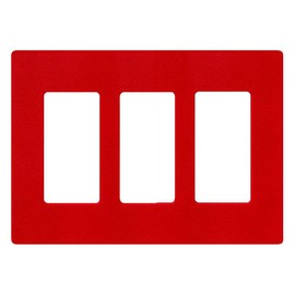 Lutron Claro 3 Gang Decorator/Rocker Wallplate, Satin, Hot (1-Pack) | SC-3-HT
