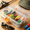 Fishing Tackle Box, Clear Plastic Fishing Bait and Lure Organizer