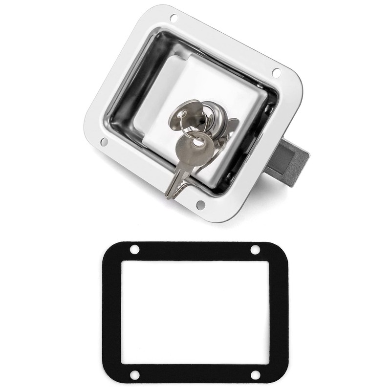 QWORK Travel Trailer Lock, 2 Pack, Stainless Steel Flush Mount