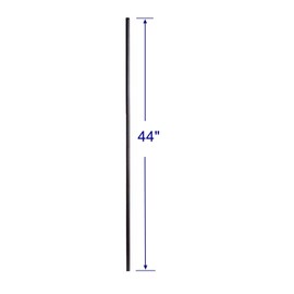 Langdoly Round Balusters 5/8" Staircase balusters Stair spindles Round Iron balusters Hollow for Indoor Stairs 44inch (Matt Black-Pack of 30)