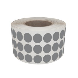 Royal Green Office Supplies Labels 8mm Tiny Circle Sticker Roll in Gray 1/4 inch - 2000 Pack