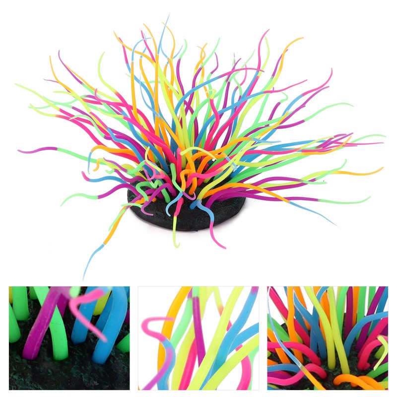 Artificial Sea Anemone Coral Soft Silicone Simulation Luminous Sea Anemone