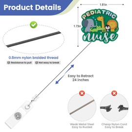 Funny Turtle Badge Reel, Cute ID Badge Holder Retractable Clip, Pediatric Badge Reel, Nurse Nursing Badge Reels, Nursing Student, RN LPN CNA MA Medical Worker Nurse Accessories for Work