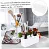Healeved 3grids Slot Makeup Brush Holder Black Cosmetic Storage Organizer