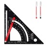 Dajianglx Carpenter Square 7 inch, Aluminum Adjustable Rafter Framing Square,