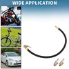 TUCKBOLD 車用タイヤインフレーターエクステンションチューブ0.305インチx32TPI 耐久性のあるエアポンプ延長ホースアダプタータイヤバルブ ブラック 1セット 17.72インチ 12.6mm OD UndeFL-Atable