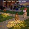 Go2garden 12.4" Outdoor Solar Lanterns Waterproof Garden Gifts Women, Moon
