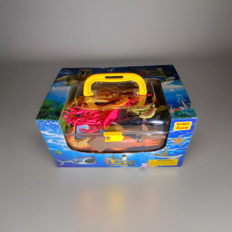 Sea Kingdom 12 Pieces Ocean Animal Play-set STEM Education Toy