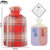 Hot Water Bottle with Beautiful Fleece Print Soft Cover Premium