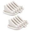 Jabonera de silicona para ducha con autodrenaje (2, blanco)