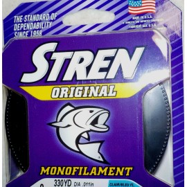 STREN ORIGINAL MONOFILAMENT BASS CRAPPIE WALLEYE CLEAR BLUE FISHING LINE CHOICE  - 8lb