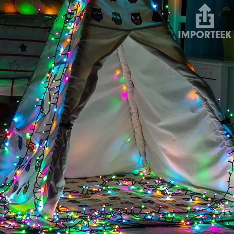 Importeek Serie Foco Luces Navideñas Decorativa Multicolor 100 Leds 6m