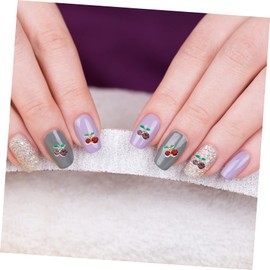 Healeved 60pcs Nail Rhinestones Cherry Charms Hotfix Gems for Nail Art for DIY Craft Decorations