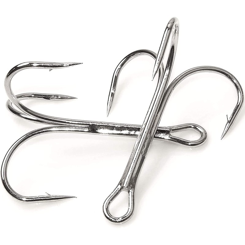 Treble Hooks Strong Large Format Fishing Hooks Sea Fishing Saltwater