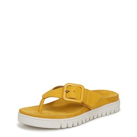 VIONIC Women's Uptown Marin Flip-Flop, Daffodil Nubuck, 9.5
