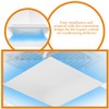TEHAUX Air Conditioner Vent Deflector - Square 35x35cm White Ceiling