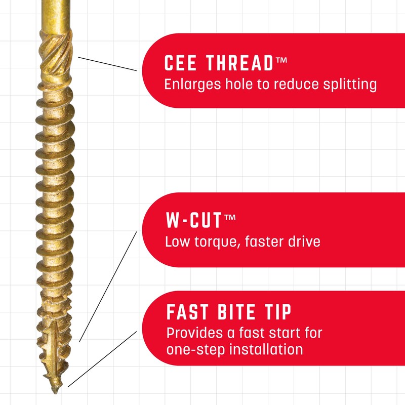 GRK Fasteners RSS 5/16 x 4 Inch, Structural Screws, 100