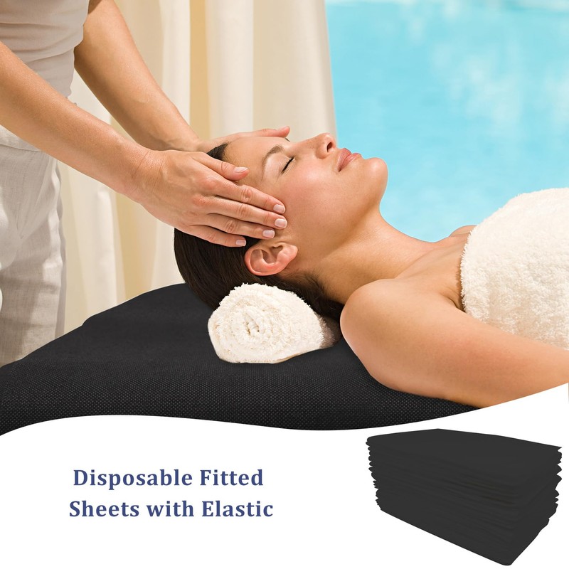20PCS Disposable Fitted Massage Table Sheets, Heavy Duty Elastic Disposable