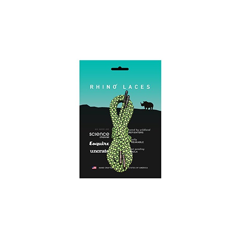 Rhino Laces - Cordones irrompibles resistentes, Verde Viper, 78