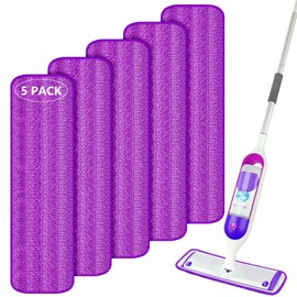 5 PACK Reusable Mop Pads for Swiffer PowerMop, Power Mop Pads Power Mop Refills 15'' Microfiber Mop Pads Refills for Swiffer Power Mop Hardwood Floor Cleaning, Dry Wet Spray Mop Floor Mop Pads Refills