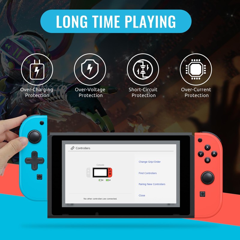 Controller Compatible with Switch Controller with Grip Hand,Switch Controllers Supports