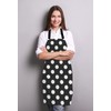 Lefolen Black and White Polka Dot Bib Apron with Adjustable