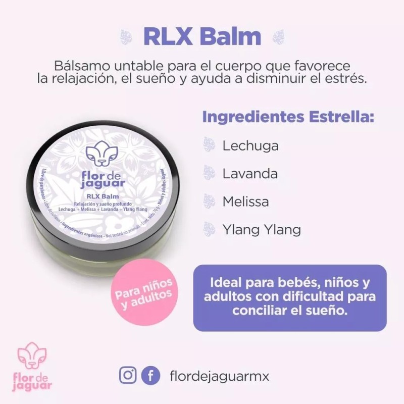Flor De Jaguar | Rlx Balm Para Favorecer Relajación, 70