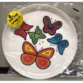 Vintage 1969 Deka Plastics Tot' Em Tray No.140 Pop Art Butterfly 12.75" USA NOS