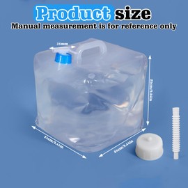 15 Litre Water Canister Foldable Water Bag: LEKEFETO Foldable Water Container BPA-Free Water Storage Jug Water Bottle with Tap and Carry Handle for Camping Hiking Water Emergency Prevention
