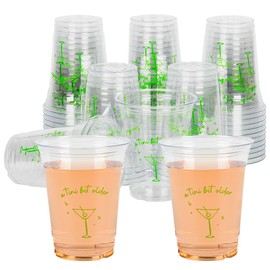 Elyxio A Tini Bit Older Party Cups Weenies and Tinies Plastic Cups 12oz Espresso Martini Disposable Cups for 21st Birthday Bridal Shower Trendy Coquette Party Supplies Decorations (100)