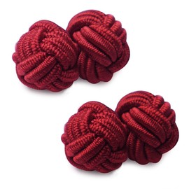 HONEY BEAR Silk Knot Fabric Cufflinks 5 Pairs Set for Mens/Womens Shirt Gift