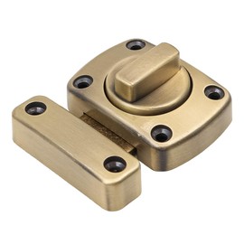 Namvo Bathroom Latch, Rotary Latch, Door Latch, Door Lock, Room Door Lock, Buckle, Simple Hasp Door Latch, Deadbolt Lock (Bronze)