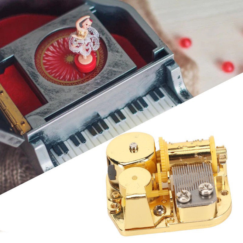 Windup Musical Movement 18 Note Pleasing Melody Alloy Easy Mounting