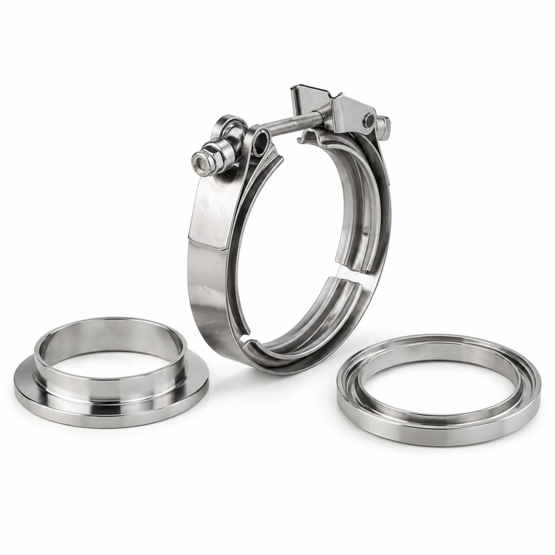 2.5 Inch 304 Stainless Steel Quick Release V-Band Clamp Kit