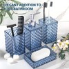 RYTOXILO Bathroom Accessories Set, 4 Pack Blue Acrylic Bath Accessory