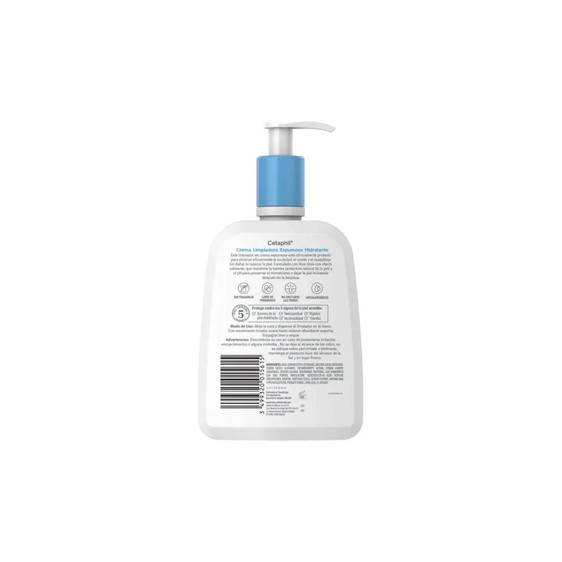 Cetaphil Crema Limpiadora Espumosa Hidratante 473 ml